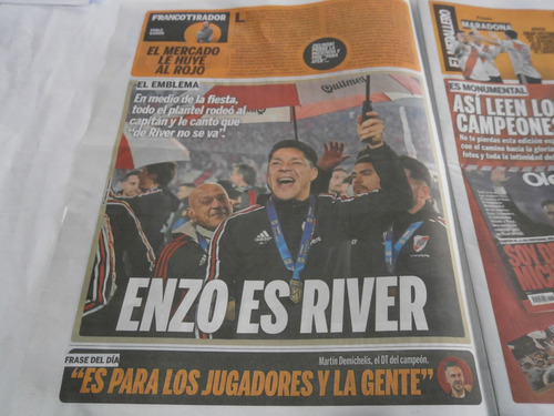 River Campeon Liga 2023 - Ole Y Poster Con La Copa (Usado)