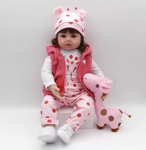 Boneca Bebe Reborn Yasmin Linda Flor Cegonha Reborn Dolls Mais 24  Acessórios 48cm - Chic Outlet - Economize com estilo!