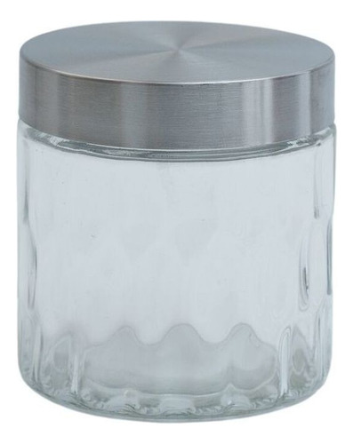 Pote Bolhas 800ml De Vidro Com Tampa Inox Redondo - Mozcada Cor Nude