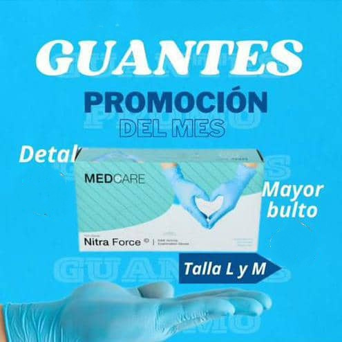 Guantes Nitrilo Azul Promocion M Y L