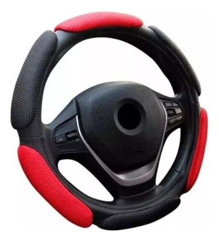 Funda Cubre Volante Auto Standard 38cm Ergonómico Goma Ne/ro