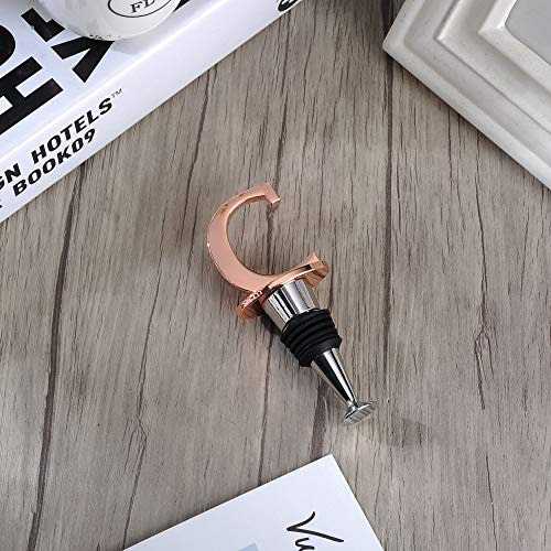 Tapn De Botella De Vino Y Bebidas Con Acabado En Oro Rosa -