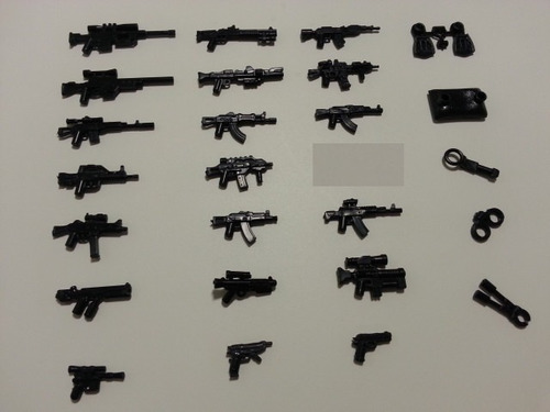 Armas Lego Sniper Escopeta Fuzil Assalto Pistola Algemas 25a