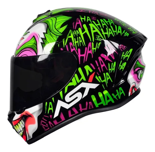 Capacete Asx Draken Joker Brilhante Integral Adulto Capacete Asx Draken Joker Brilhante Integral Adulto