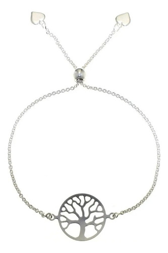 Pulsera Arbol De La Vida Plata Ajustable