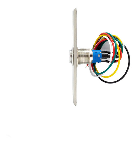 Imagen 4 de 9 de Boton Rex De Salida Con Led Metálico Rectangular Acceso B22a