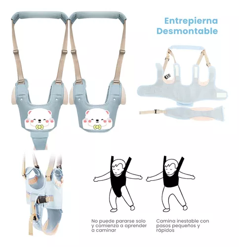 Arneses para caminar para bebés, almohadilla de entrepierna desmontable  ajustable de mano para niños pequeños, cinturón ajustable para ponerse de  pie