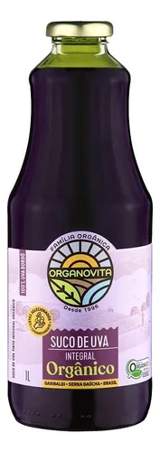comprar Suco De Uva Bordô Integral Orgânico Organovita 1l