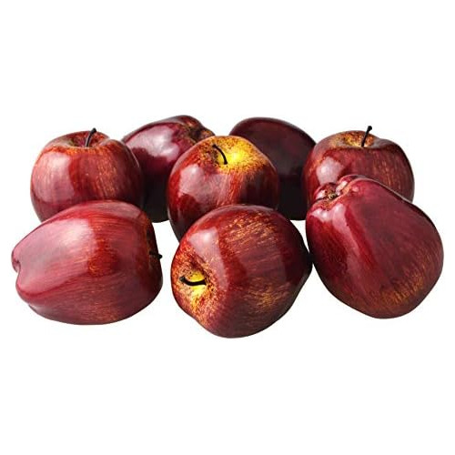 Manzanas Rojas Oscuras Falsas, Simulación De Frutas Ar...