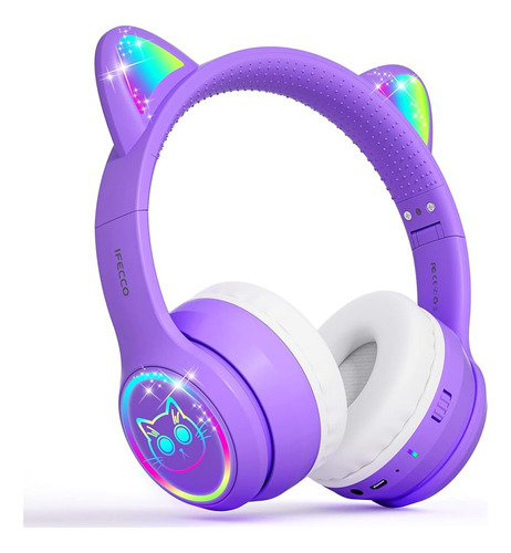 Me Encanta E Ifecco Kids Auriculares Con Micrófono Iluminar 