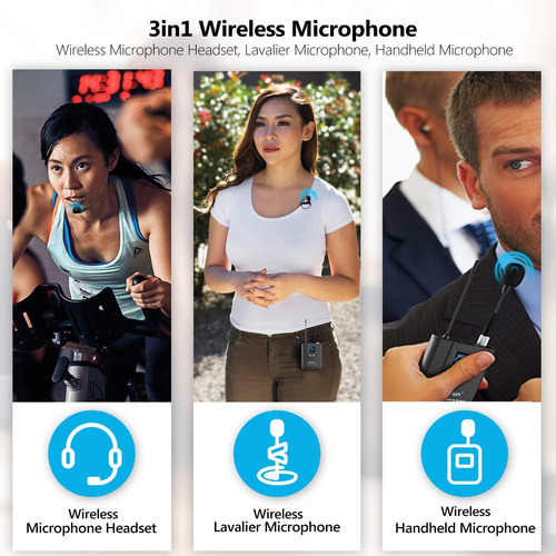 Uhf - Sistema De Micrófono De Solapa Inalámbrico Lavalier, M