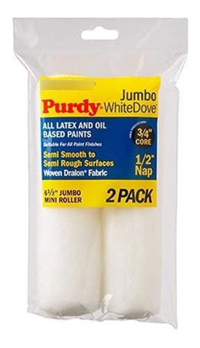 Purdy 140626013 Jumbo Mini Palo Blanco Reemplazo De Rodillo