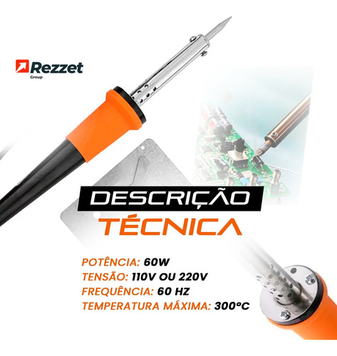 Kit Ferro De Solda Mackie Ferramentas Soldador Com Estanho Profissional