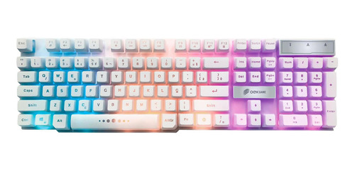 Teclado Gamer Force X Tc201 Oex Rainbow Branco