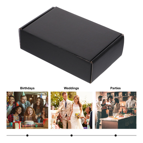 Caja De Avión De Color Negro, Papel Corrugado, 10 Unidades