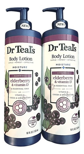 Dr Teal's Saúco, Vitamina D Y Aceites Esenciales Con Vitam.