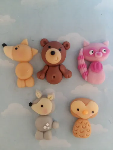 Souvenirs 10 Iman Animales Nordicos Selva Porcelana Fria