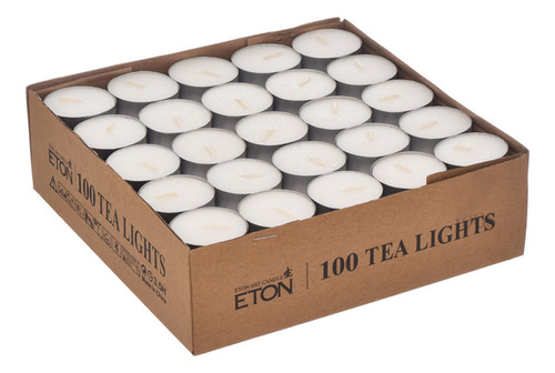 ,pack De 100 Velas Chatas Hornito 3.5hs Duración Ltf Shop 