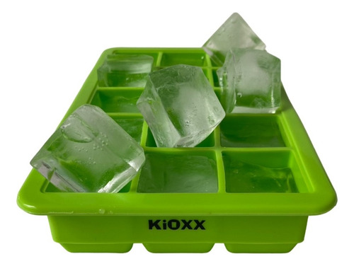 Set De 2 Cubetas De Silicona 15 Cavidades Kioxx Verde