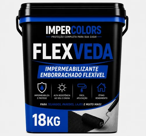 Tinta Emborrachada 18kg Anti Infiltração Protege 100%