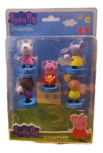 Imagen 1 de 1 de Peppa Pig - Set 5 Timbres Peppa Peluche