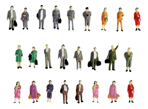 Set De 25 Figuras Miniatura Para Maquetas De Trenes Pararse