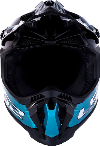 Capacete Motocros Ls2 Mx700 Subverter Evo Max Cross Azul Tamanho do capacete 58