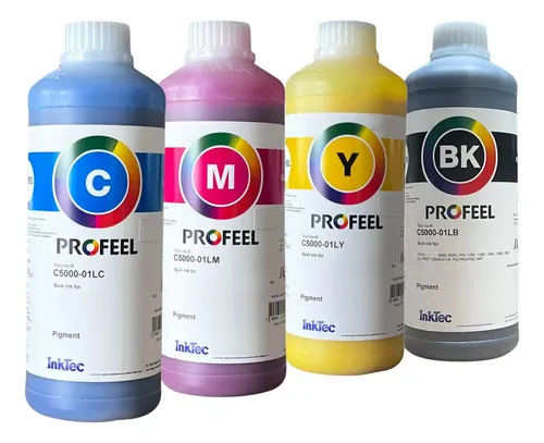 Tinta Pigmentada Inktec Profeel C5000 4 Litros Ciano Magenta Amar...