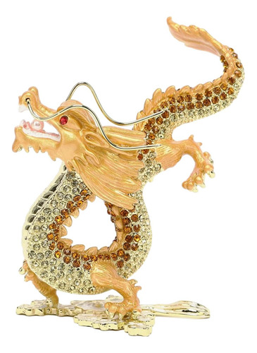 Escultura De Animales Mini Estatuilla De Dragón Oro