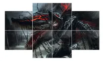 Comprar Placas Decorativas Berserk Guts Mosaico  Kit 8 Placas Tam A5