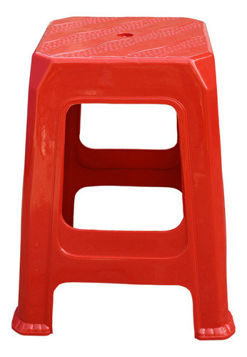 Banco De Plástico 10 Piezas Reforzado Uso Rudo Negocio Plastico Rojo