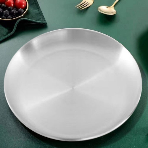 Plato Para Escupir Huesos De Acero Inoxidable, 4 Unidades, 2