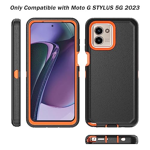 Funda Para Moto G Stylus 5g 2023 Negro+naranja Duroa Prue-02