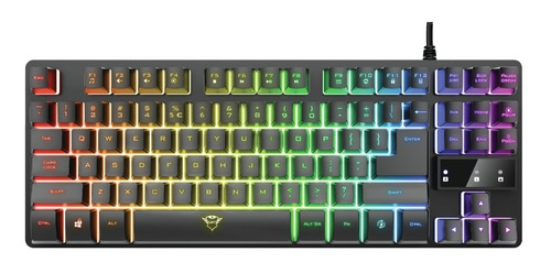 Teclado Trust Thado Tkl Es Gxt833 Membrana Con Cable Usb-a 