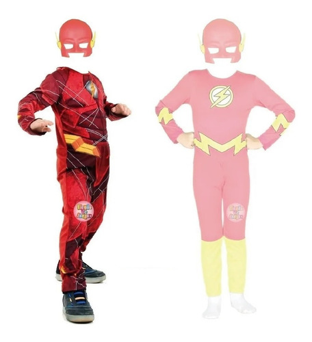 Flash Disfraz Superheroe Niños Buena Calidad Original C