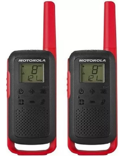 Rádio Talkabout Motorola T210br 32km E Fone De Ouvido Bandas De Freqüência Frs Cor Vermelho