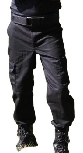 Calça Tática Rip Stop Preta Militar 6 Bolsos