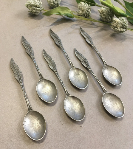 Imagen 4 de 10 de Cucharas De Te X6 Estilo Vintage Metal