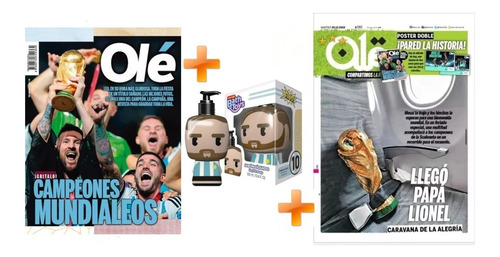Olé Campeones Mundialeos + Diario Olé Y Poster + Jabón Messi