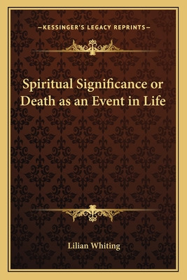 Libro Spiritual Significance Or Death As An Event In Life...