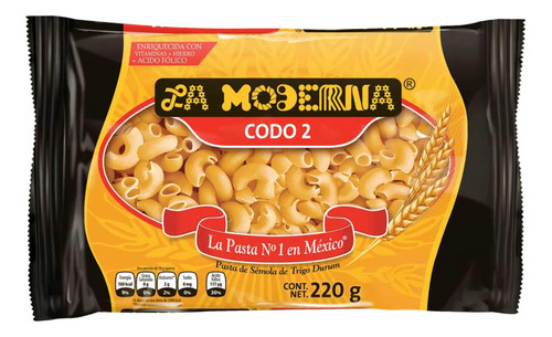 Pasta Para Sopa La Moderna Codo 2 220g