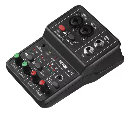 Mezcladora Teyun Q-12 Interfaz De Audio Usb