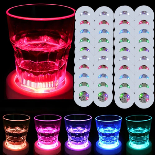 Pegatina Led Para Botellas Con Diseño De Posavasos Navideños