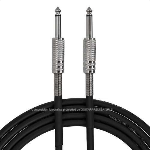 Imagen 5 de 8 de Cable Audio Guitarra Instrumentos Plug - Plug Metal Cromo 5m