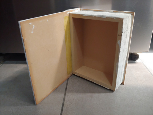 Caja Libro Fibrofacil 25 X 21 X 7cm Para Pintar Y Decorar Blanco Liso (Usado)