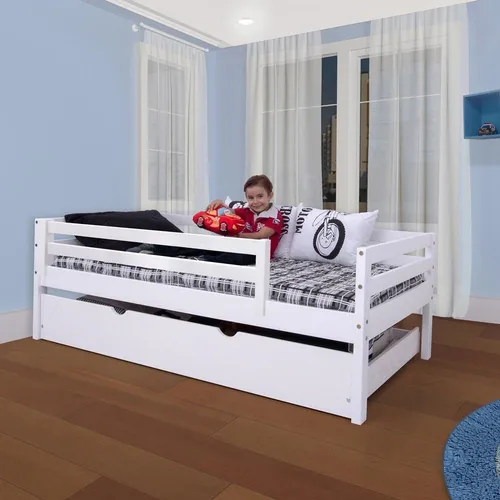 Cama Infantil C Grade De Prote o E Gavet o Ou Cama Auxilia