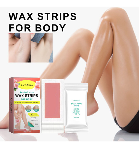 Tiras De Cera F Para Cuerpo, 20 Unidades, Para Cabello Remo