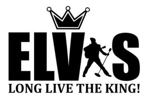  Sticker Vinilo Elvis Presley Long Live The King Auto 