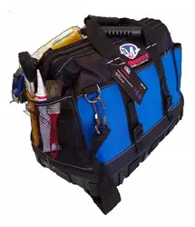 Comprar Mala P/ Ferramentas Fundo De Borracha 23 Bolsos Eletricista Cor Azul-marinho no Mercado Livre