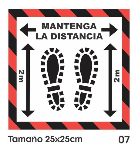 Vinilos Calcos Para Piso Distanciamiento Social X6 + Regalo